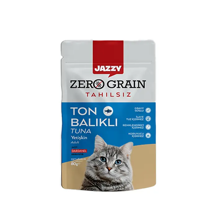 DARDANEL JAZZY TON BALIKLI KEDİ YAŞ MAMASI 80GR