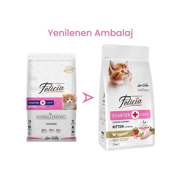 FELİCİA AZ TAHILLI YAVRU TAVUKLU HYPOALLERGENİC KEDİ MAMASI 2 KG