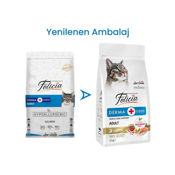 FELİCİA AZ TAHILLI YETİŞKİN SOMONLU HYPOALLERGENİC KEDİ MAMASI 2 KG
