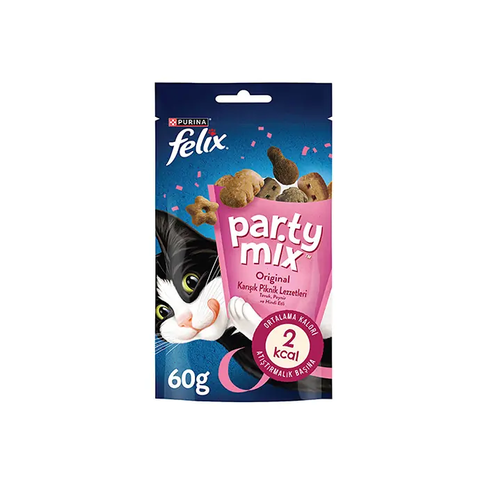FELİX PARTY MİX ORİGİNAL KARIŞIK PİKNİK LEZZETLERİ KEDİ ÖDÜL MAMASI 60GR