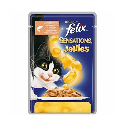 FELİX SENSATİONS SOMONLU VE KARİDESLİ YAŞ KEDİ MAMASI 100 GR