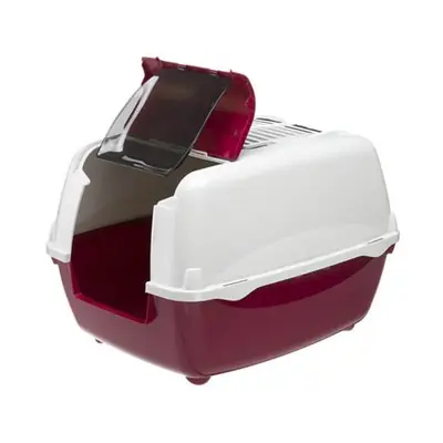 FERPLAST BELLA CABRİO KEDİ TUVALETİ BORDO 43,5*56*38CM