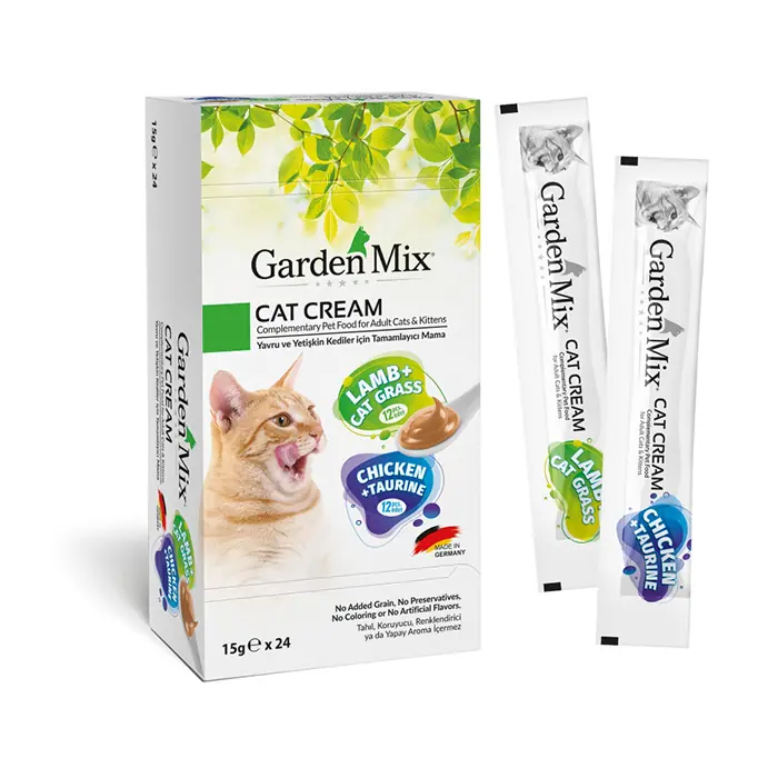 GARDEN MİX TAVUK VE KUZULUİ KREMA KEDİ ÖDÜL MAMASI 24X15GR
