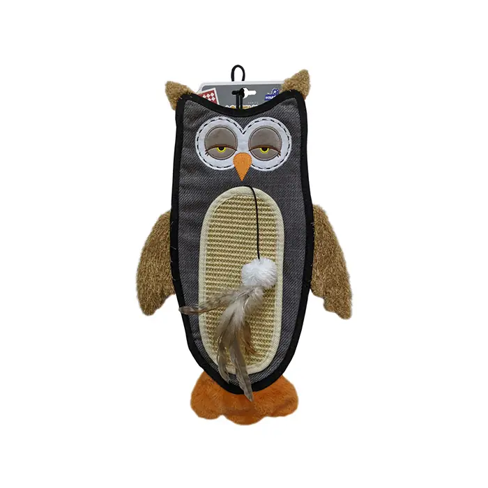 GİGWİ BAYKUŞ ŞEKİLLİ TEMALI ASKILI KEDİ TIRMALAMA OYUNCAĞI