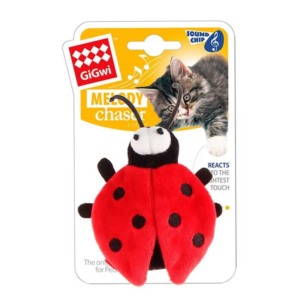 GİGWİ MELODY CHASER PELUŞ UĞUR BÖCEĞİ SESLİ KEDİ OYUNCAĞI