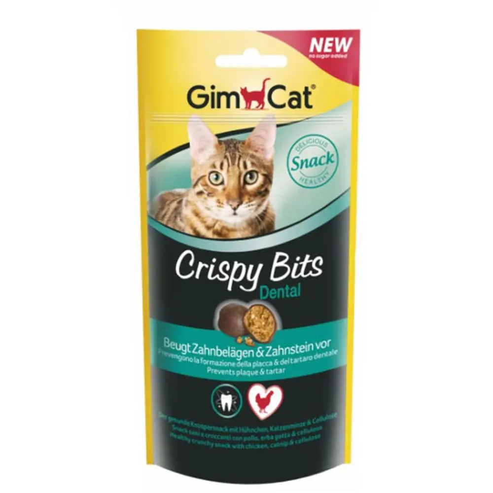 GİMCAT CRİSPY BİTS DENTAL KEDİ ÖDÜL TABLETİ 40GR