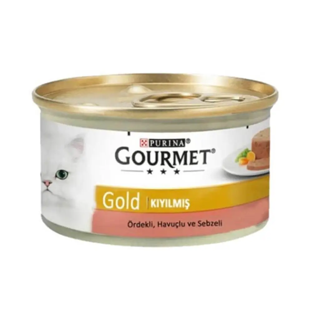 GOURMET GOLD ÖRDEK HAVUÇ ISPANAK KIYILMIŞ KEDİ KONSERVESİ 85GR