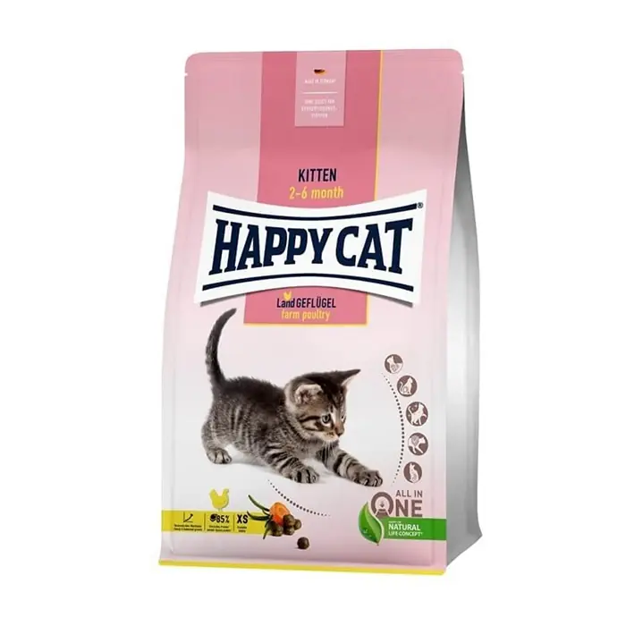 HAPPY CAT KİTTEN LAND TAVUKLU YAVRU KEDİ MAMASI 1,3KG