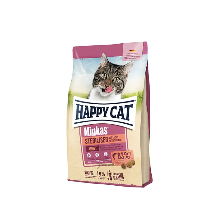 HAPPY CAT MİNKAS KISIRLAŞTIRILMIŞ SOMONLU KEDİ MAMASI 4 KG