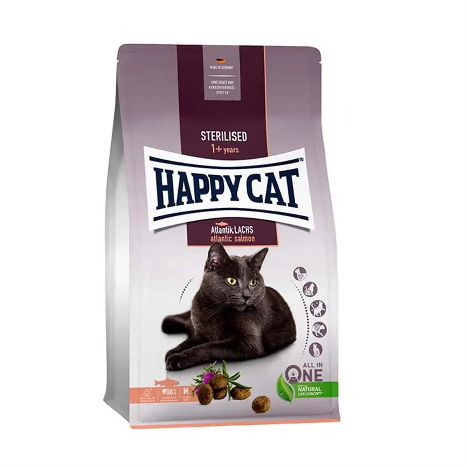 HAPPY CAT STERİLİSED ATLANTİK LACHS KISIRLAŞTIRILMIŞ SOMONLU KEDİ MAMASI 10 KG