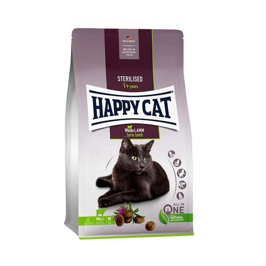 HAPPY CAT STERİLİSED WEİDE LAMM KUZU ETLİ KISIRLAŞTIRILMIŞ KEDİ MAMASI 10 KG