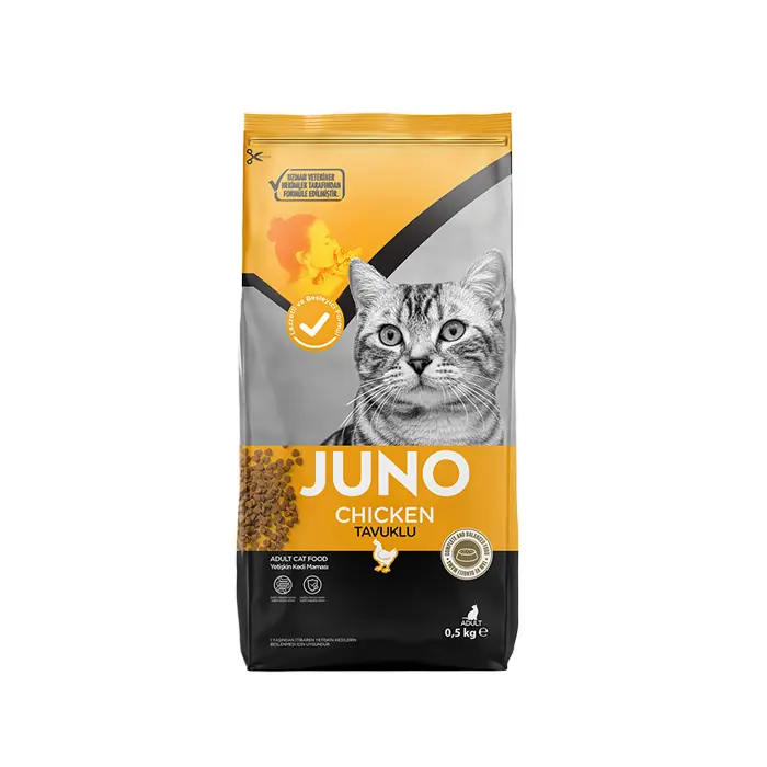 JUNO TAVUKLU YETİŞKİN KEDİ MAMASI 500GR