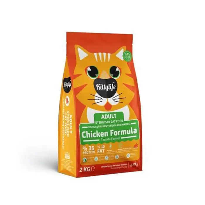 KİTTYLİFE TAVUK ETLİ KISIRLAŞTIRILMIŞ KEDİ MAMASI 2 KG