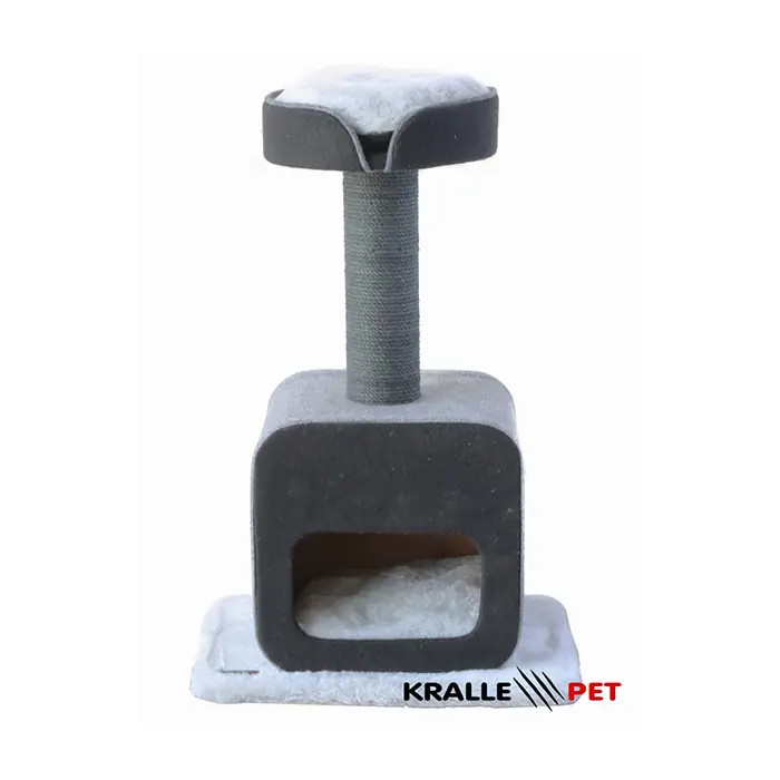 KRALLE OTURAKLI VE YUVALI KEDİ TIRMALAMA 1044MODEL AÇIK GRİ
