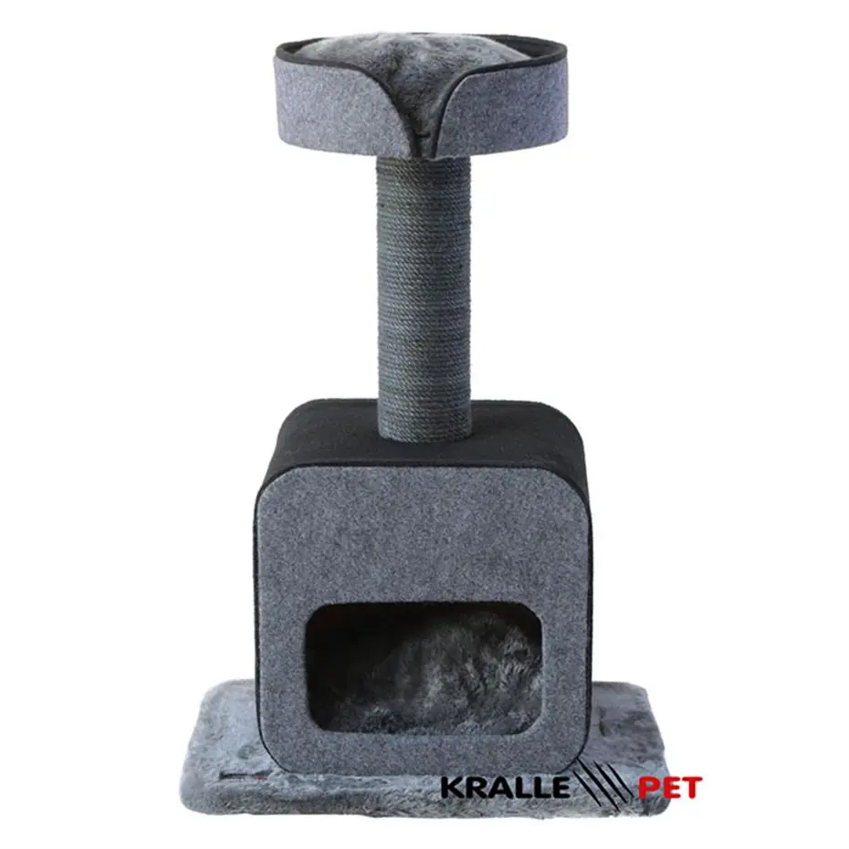 KRALLE OTURAKLI VE YUVALI KEDİ TIRMALAMA 1044MODEL KOYU GRİ