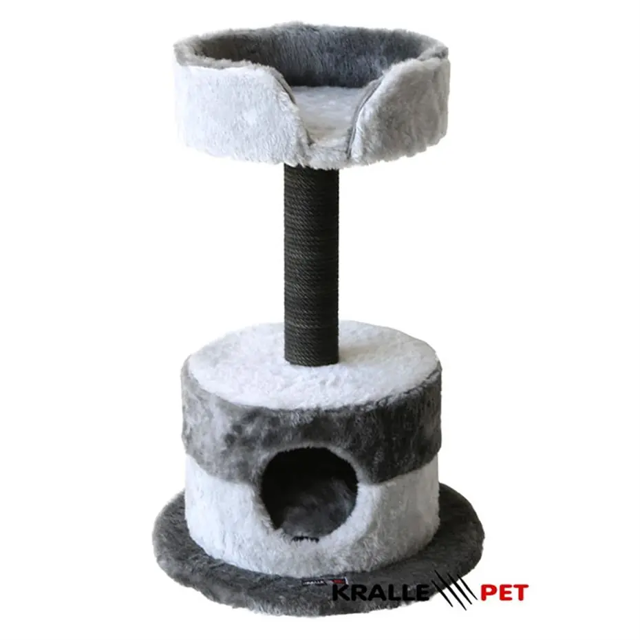 KRALLE OTURAKLI VE YUVALI KEDİ TIRMALAMA 1053MODEL KOYU GRİ