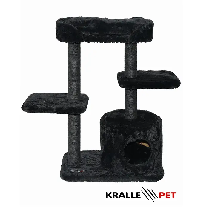 KRALLE YUVALI VE OTURAKLI KEDİ TIRMALAMA 1036MODEL KOYU GRİ