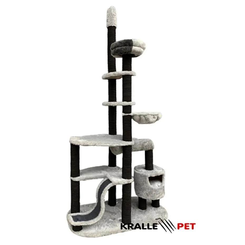 KRALLE ÇOK KATLI KEDİ TIRMALAMA 1041MODEL AÇIK GRİ