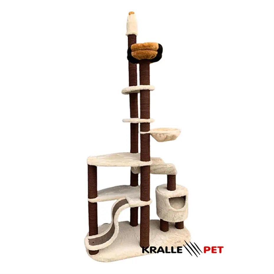 KRALLE ÇOK KATLI KEDİ TIRMALAMA 1041MODEL KREM
