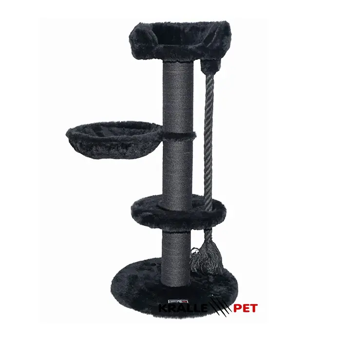 KRALLE ÜÇ KATLI HALATLI KEDİ TIRMALAMA 1040MODEL KOYU GRİ