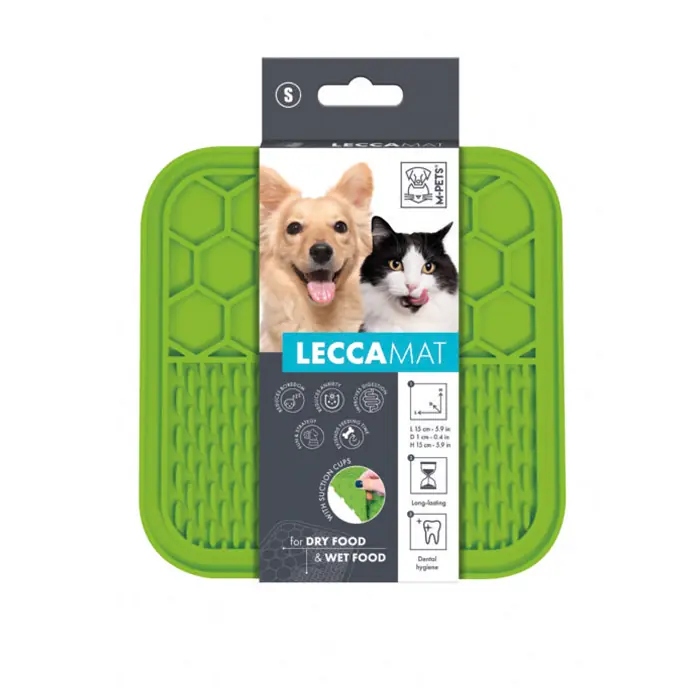LECCAMAT KARE ŞEKİLLİ KEDİ KÖPEK ÖDÜL YALAMA APARATI YEŞİL 15X15CM