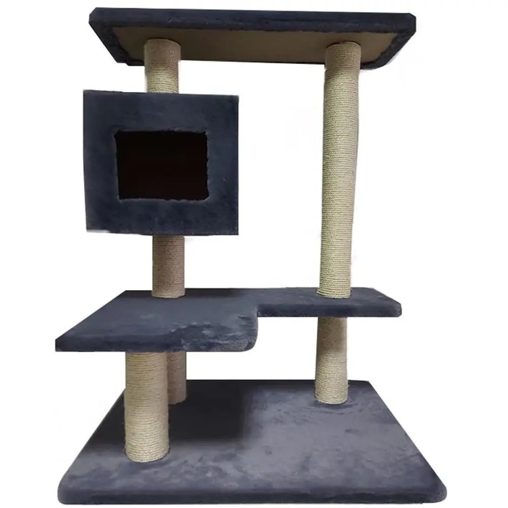 LİON PET ÜÇ KATLI KEDİ TIRMALAMA VE OYUN EVİ LN9020