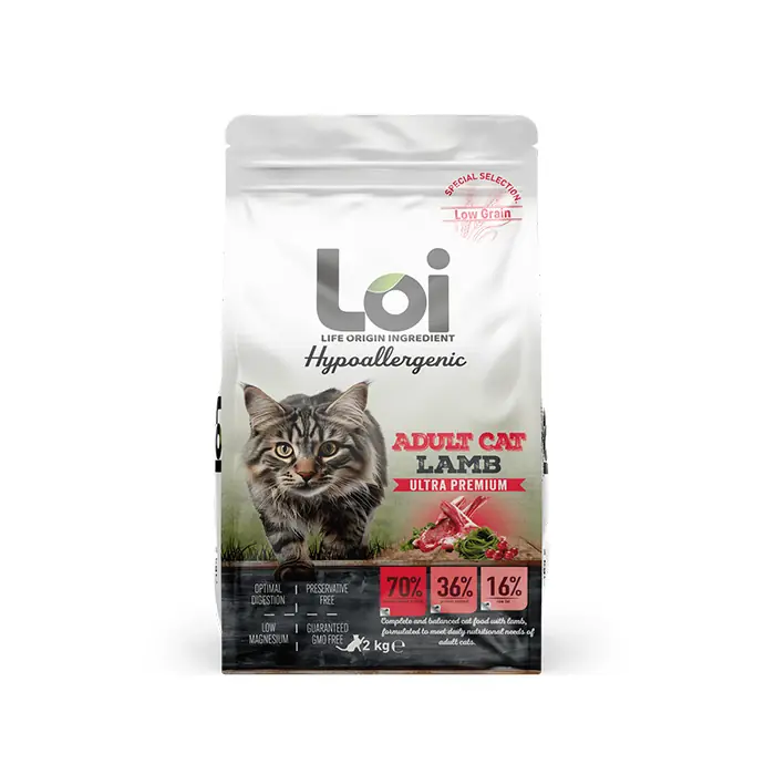 LOİ KUZU ETLİ YETİŞKİN KEDİ MAMASI 2KG