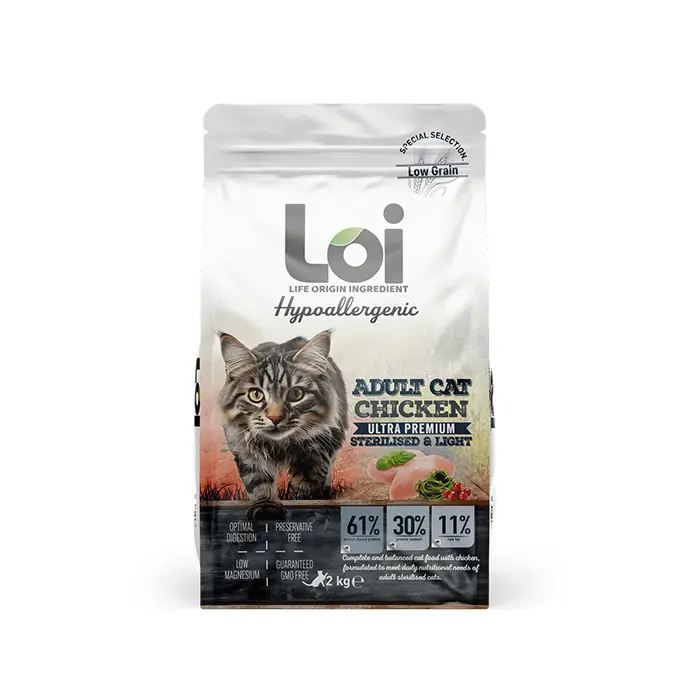 LOİ TAVUK ETLİ KISIRLAŞTIRILMIŞ KEDİ MAMASI 2KG