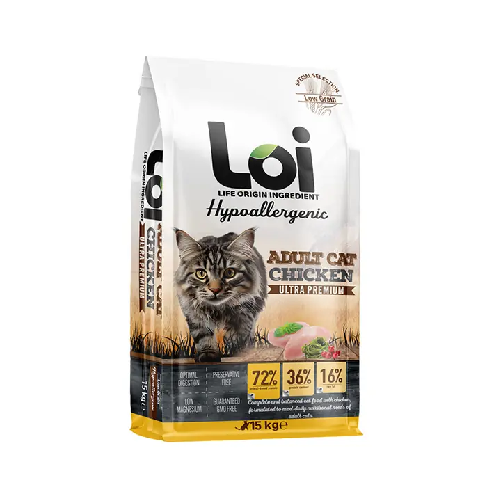 LOİ TAVUKLU YETİŞKİN KEDİ MAMASI 15KG