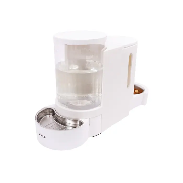 M-PETS DUPLO HAZNELİ MAMA VE SU KABI BEYAZ 3LİTRE-1.3KG
