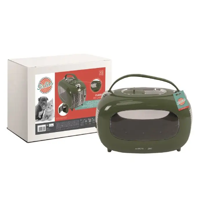 M-PETS SİXTİES CLASSİC KEDİ VE KÜÇÜK IRK KÖPEK TAŞIMA ÇANTASI 48X29X30 YEŞİL
