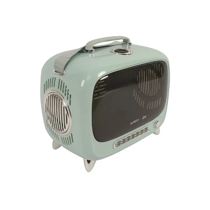 M-PETS SİXTİES TV KEDİ VE KÜÇÜK IRK KÖPEK TAŞIMA ÇANTASI 44X26X38CM MAVİ