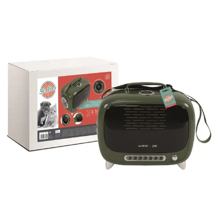 M-PETS SİXTİES TV KEDİ VE KÜÇÜK IRK KÖPEK TAŞIMA ÇANTASI 44X26X38CM YEŞİL