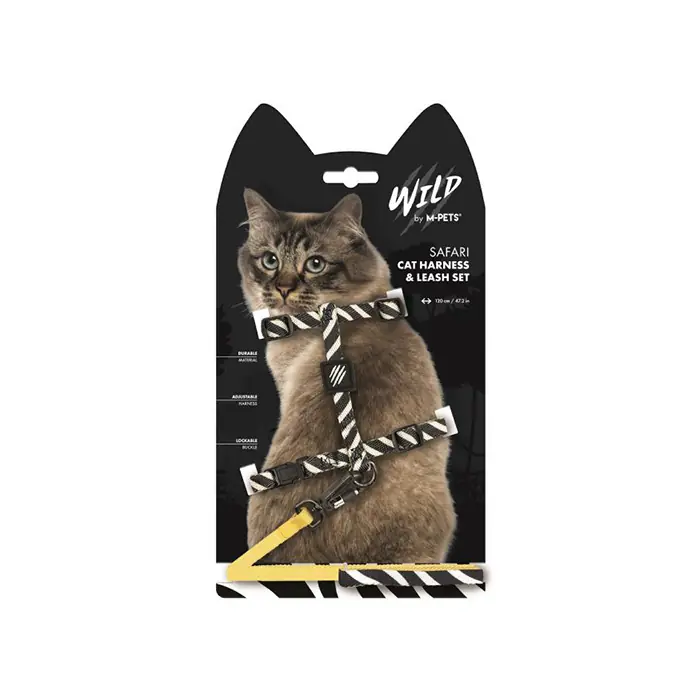 M-PETS WİLD SAFARİ KEDİ GÖĞÜS TASMA SETİ
