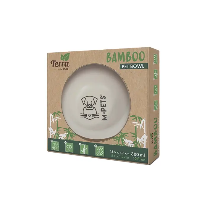M-PETS BAMBOO KEDİ KÖPEK MAMA VE SU KABI 300ML