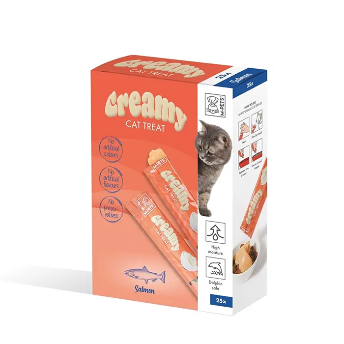 M-PETS CREAMY SOMON BALIKLI KEDİ ÖDÜLÜ 25X15GR