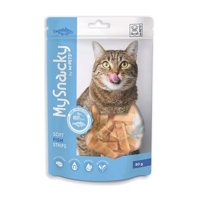 M-PETS MY SNACKY FİSH STRİPS BALIKLI KEDİ ÖDÜLÜ 80GR