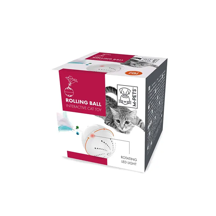 M-PETS ROLLİNG BALL İNTERAKTİF KEDİ OYUNCAĞI BEYAZ