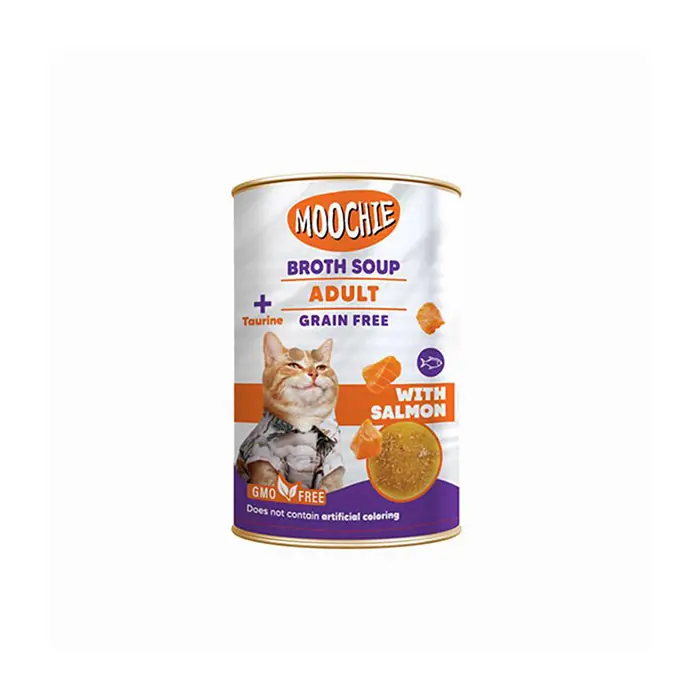 MOOCHIE SOMONLU TAHILSIZ YETİŞKİN KEDİ ÇORBASI 135ML