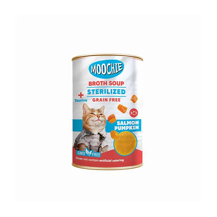 MOOCHIE SOMONLU VE BAL KABAKLI TAHILSIZ KISIRLAŞTIRILMIŞ KEDİ ÇORBASI 135ML