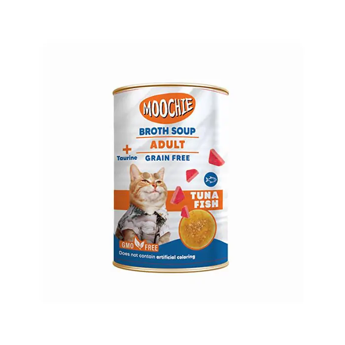 MOOCHIE TON BALIKLI TAHILSIZ YETİŞKİN KEDİ ÇORBASI 135ML