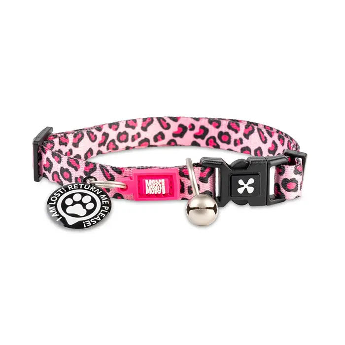 MAX & MOLLY SMART ID LEOPARD PİNK KEDİ BOYUN TASMASI