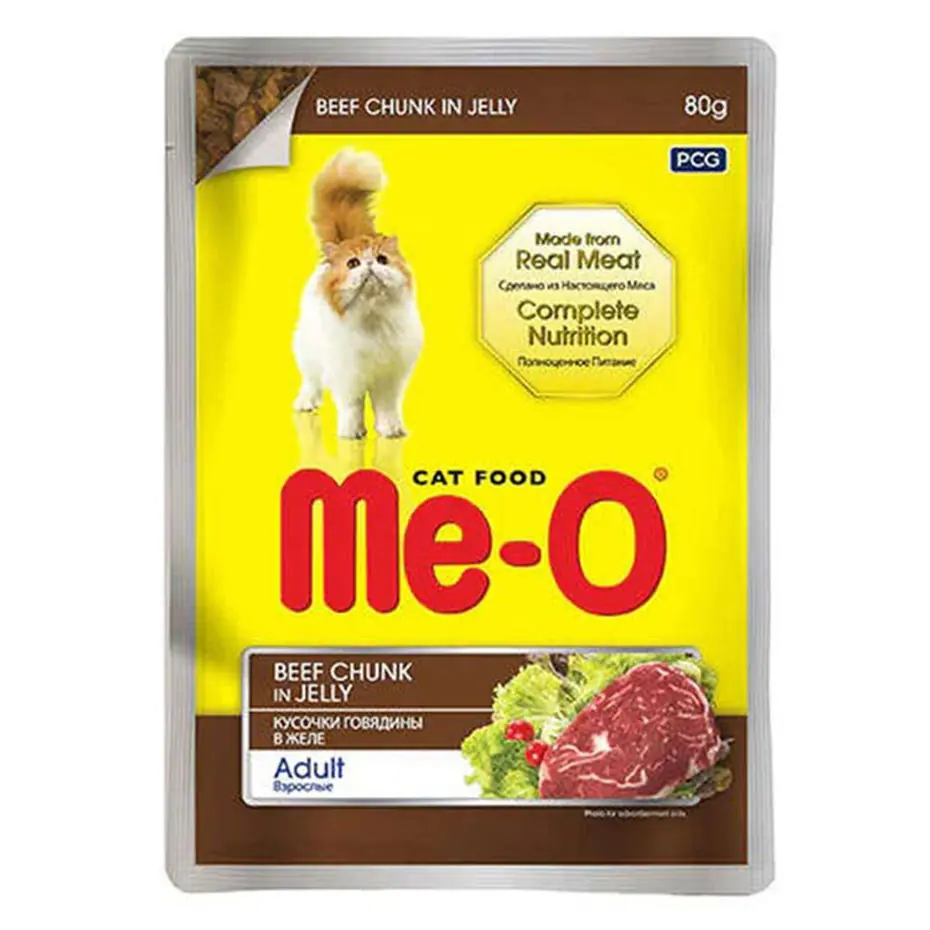 ME-O DANA ETLİ PARÇA ETLİ VE JÖLELİ YAŞ KEDİ MAMASI 80 GR