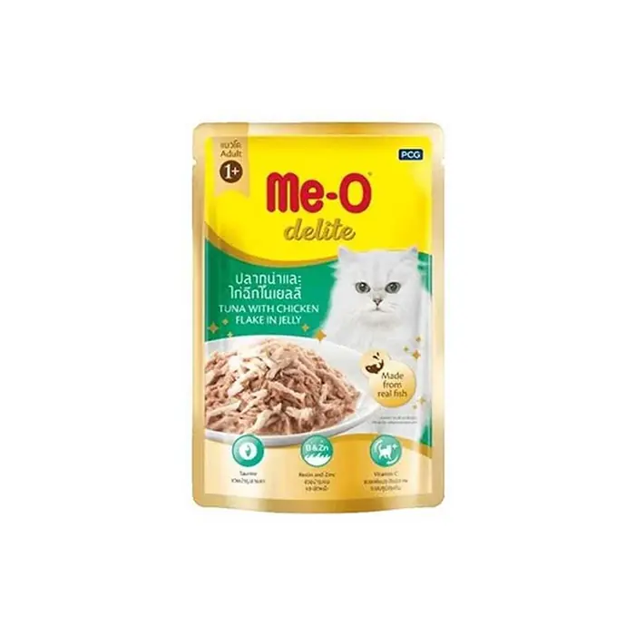 ME-O DELİTE POUCH TAVUK ETLİ VE TON BALIKLI YETİŞKİN KEDİ YAŞ MAMASI 70GR