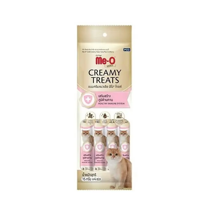 ME-O GOLD CREAMY TON BALIĞI VE TURNA YEMİŞİ KEDİ ÖDÜLÜ 4X15GR