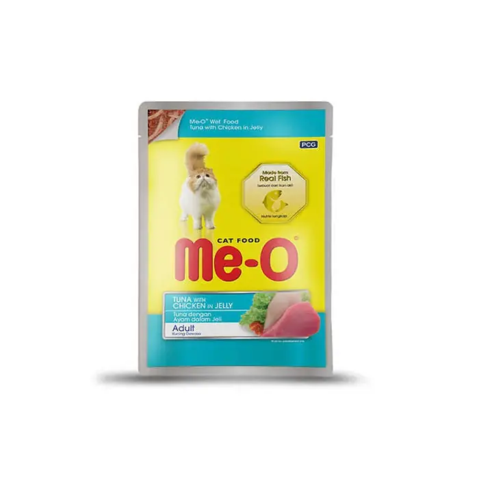 ME-O POUCH TON BALIKLI VE TAVUKLU YETİŞKİN KEDİ YAŞ MAMASI 80GR
