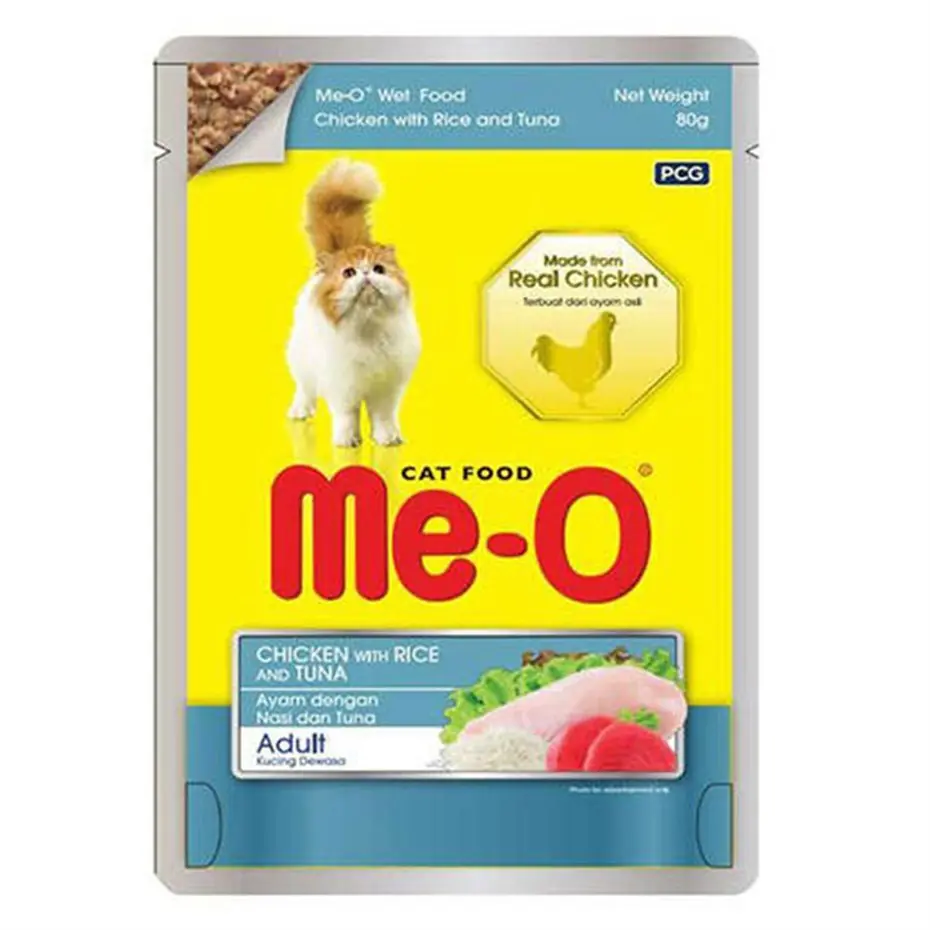 ME-O TAVUK VE TON BALIKLI SOSLU VE PARÇA ETLİ YAŞ KEDİ MAMASI 80 GR