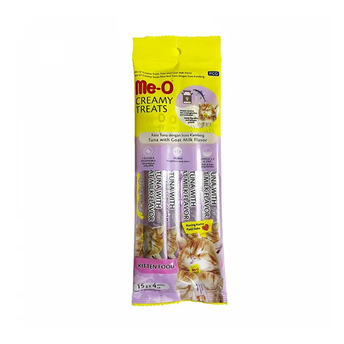 ME-O CREAMY KİTTEN TON BALIKLI KEÇİ SÜTLÜ KREMA SIVI KEDİ ÖDÜLÜ 4X15GR