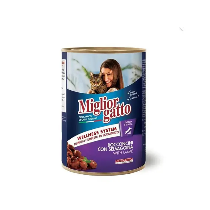 MİGLİOR GATTO AV HAYVANLI YETİŞKİN KEDİ KONSERVESİ 405GR
