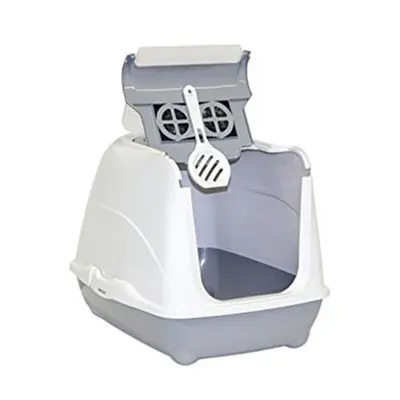 MODERNA FLİP KAPALI KEDİ TUVALETİ 57CM GRİ